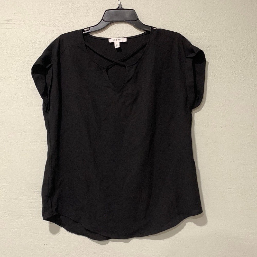 womens black Nine West blouse